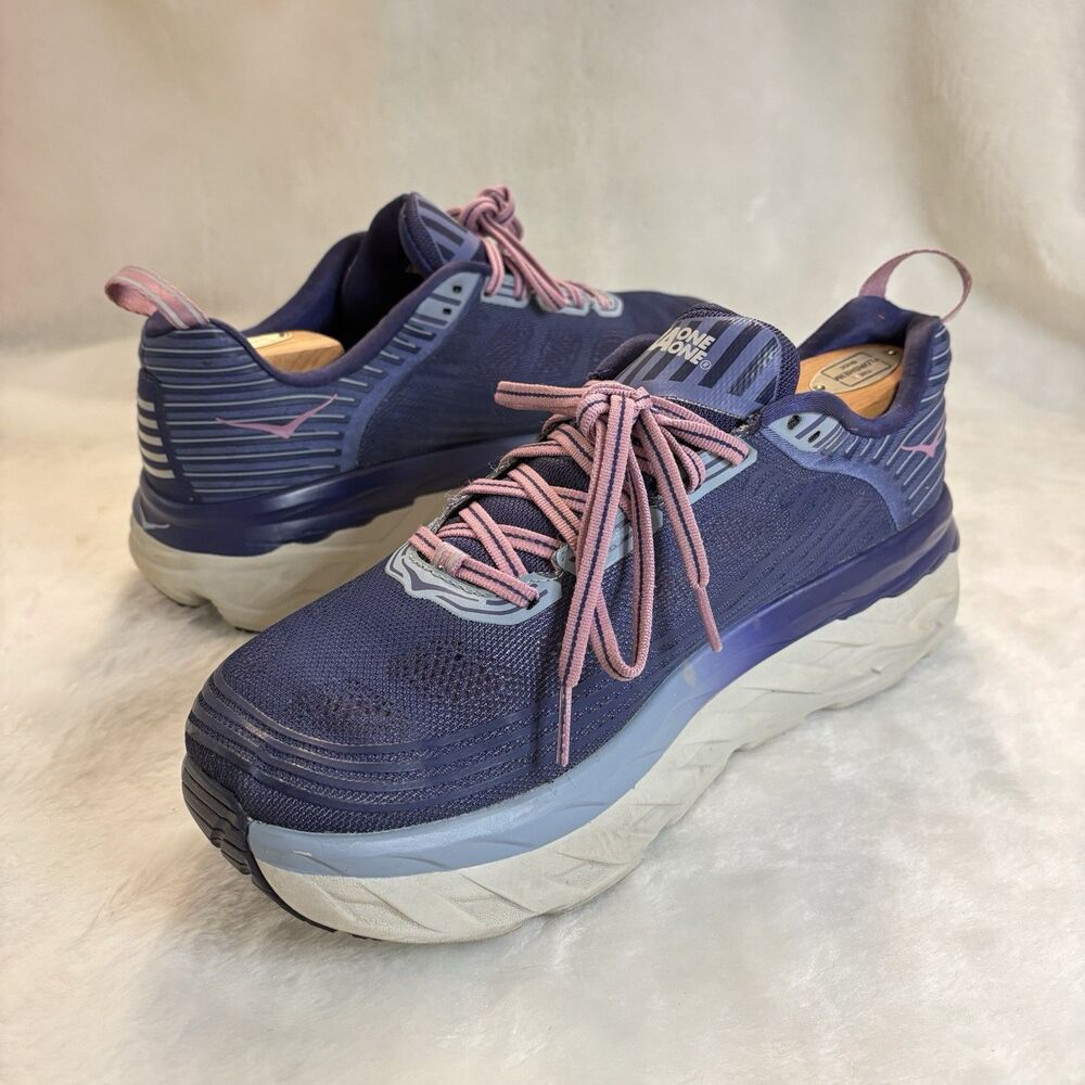 Hoka One One Bondi 6 Women's Purple And Pink Size 10 Running Athletic Shoes